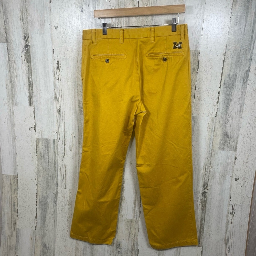 Dockers Game Day Slim Fit Pants Missouri Mizzou Tigers Size 33x30 Mustard Chinos